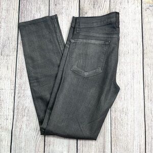 J Brand Super Skinny Jeans Coat MNWLK Grey Silver Size 25